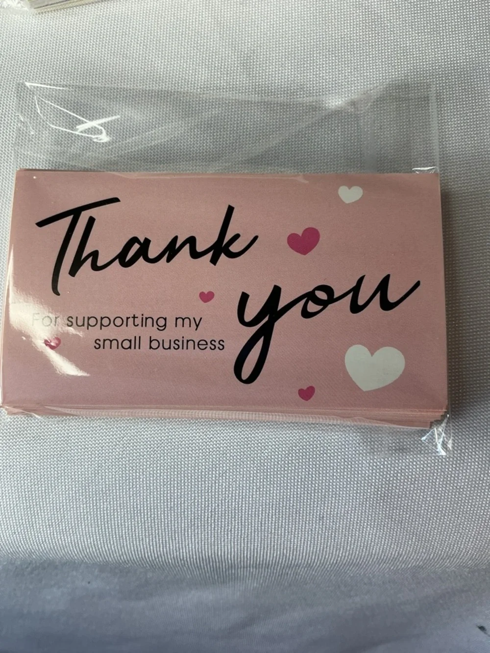 ★ 25 Pink Thank You Cards Boutique Packaging Customer Appreciation